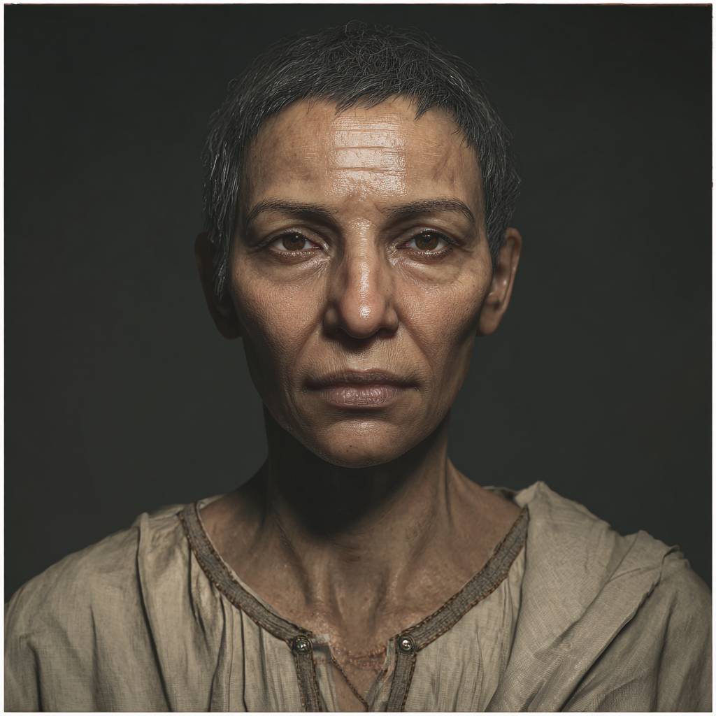 A dark-skinned dedicated woman in her late 60s