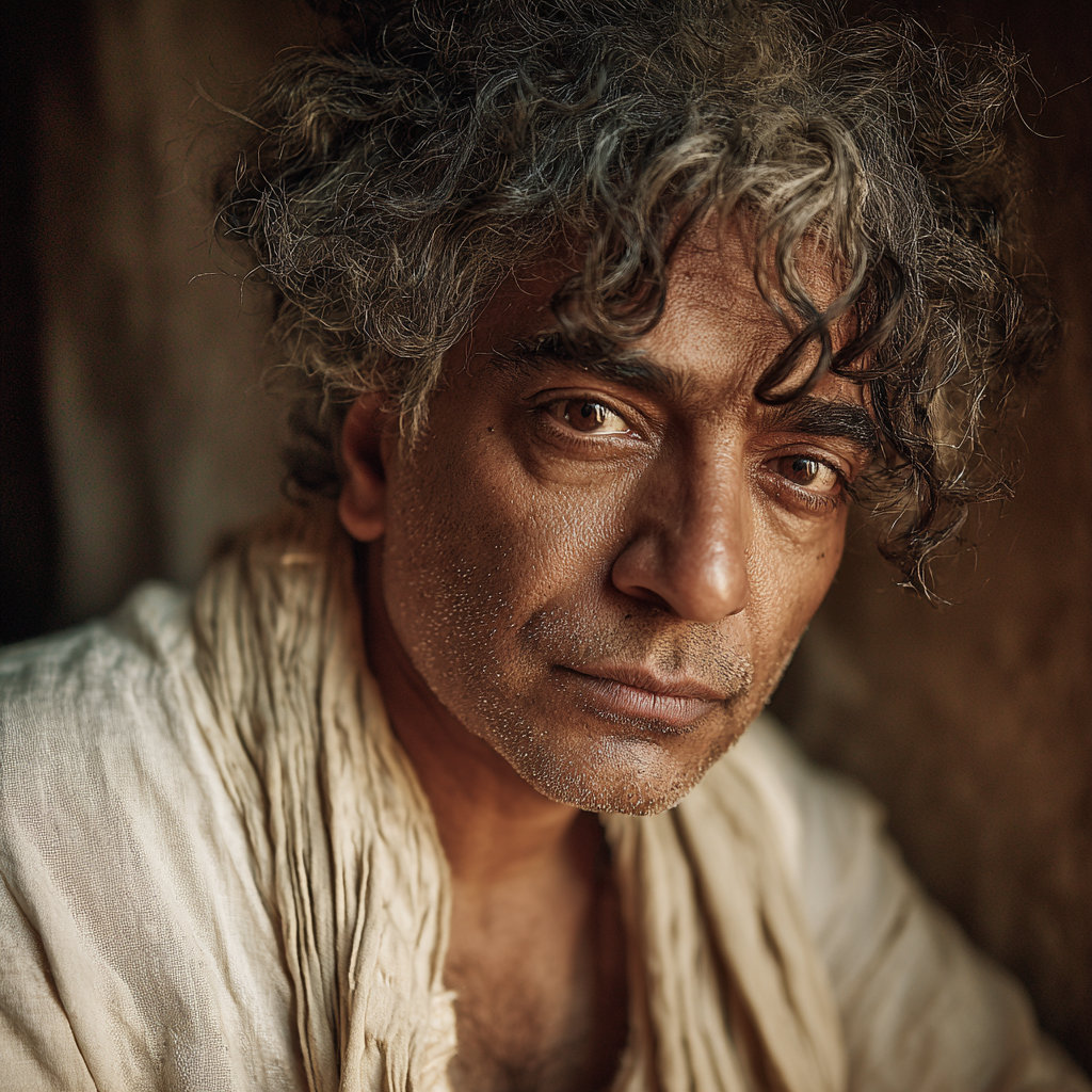 A tired, unhappy man in his late 50s