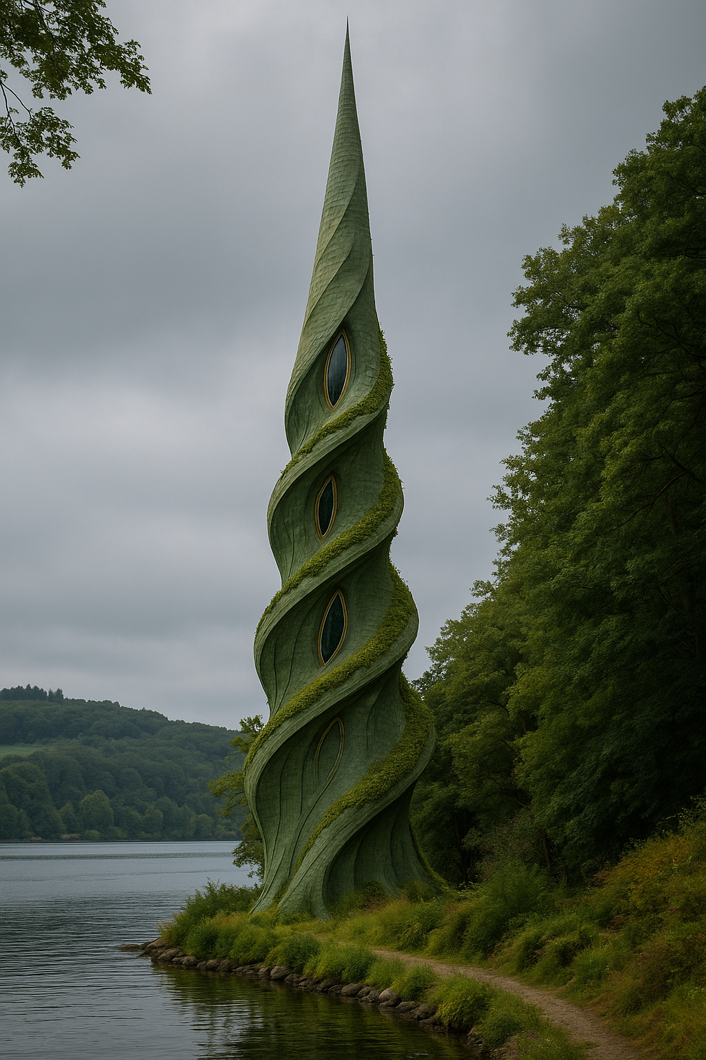 A green spiral living house