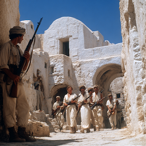 The militia at work